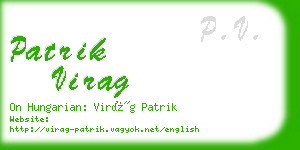 patrik virag business card